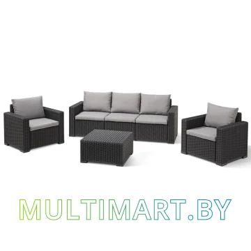 Набор садовой мебели Keter California 3 Seater (серый)